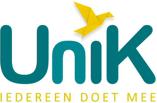 Logo van UniK – ondersteuning voor kinderen, jongeren en volwassenen met een beperking.